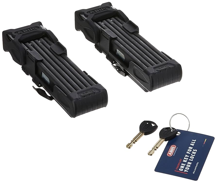 Abus Bordo 6000 Twin Set, Folding Lock, Key, 90cm, 3', 5mm